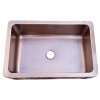 33.4 Inch "Ahumai" Antique Copper Single Bowl Sink